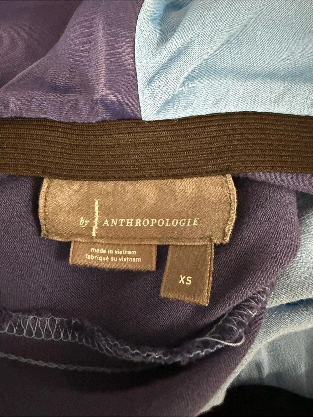 ANTHROPOLOGIE Tilda Maxi Two-Tone Blue Slip Skirt Size XS - Picture 5 of 6